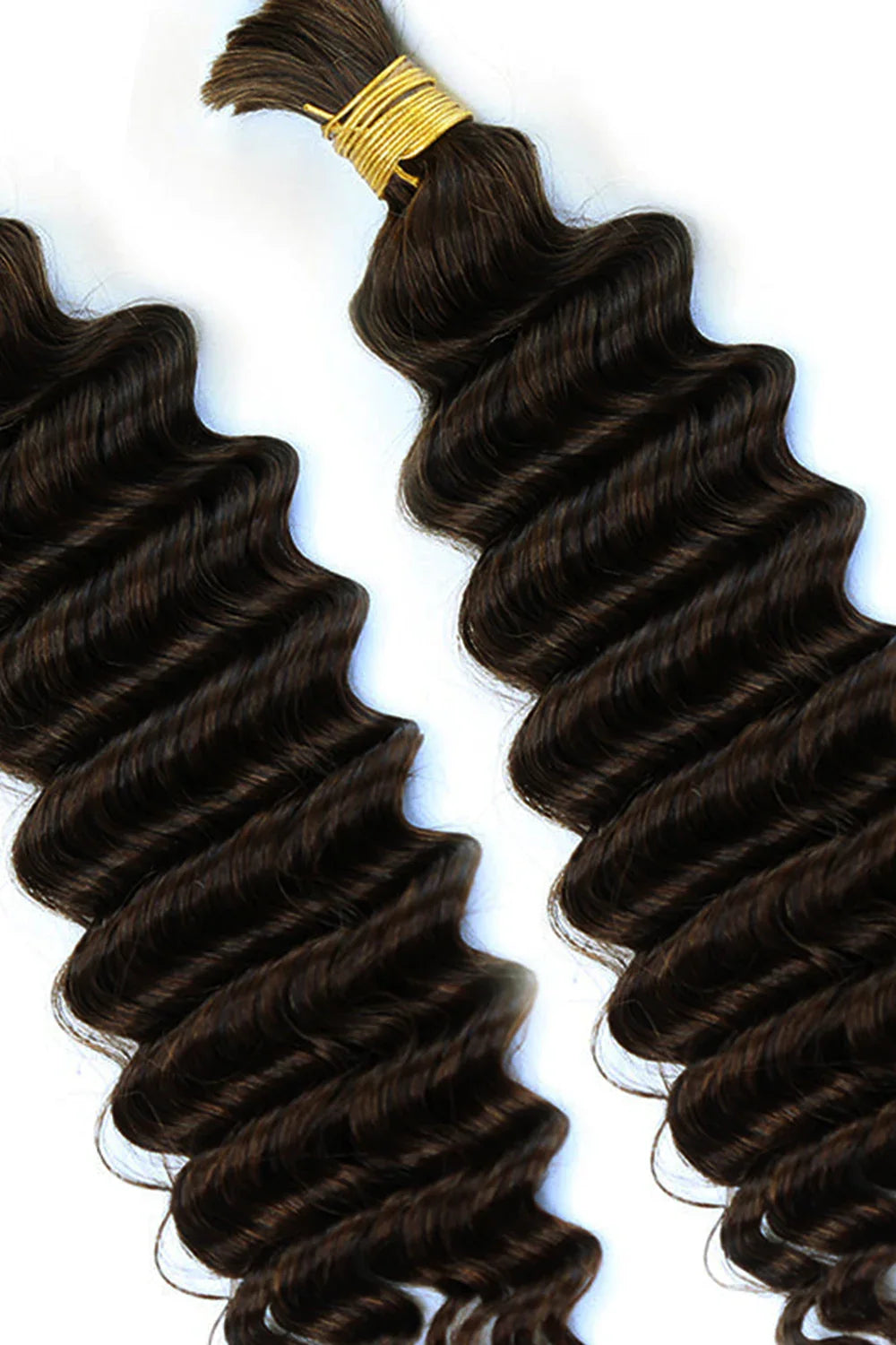 #2 Dark Brown Color Deep Wave Bulk Hair Extensions For Braiding
