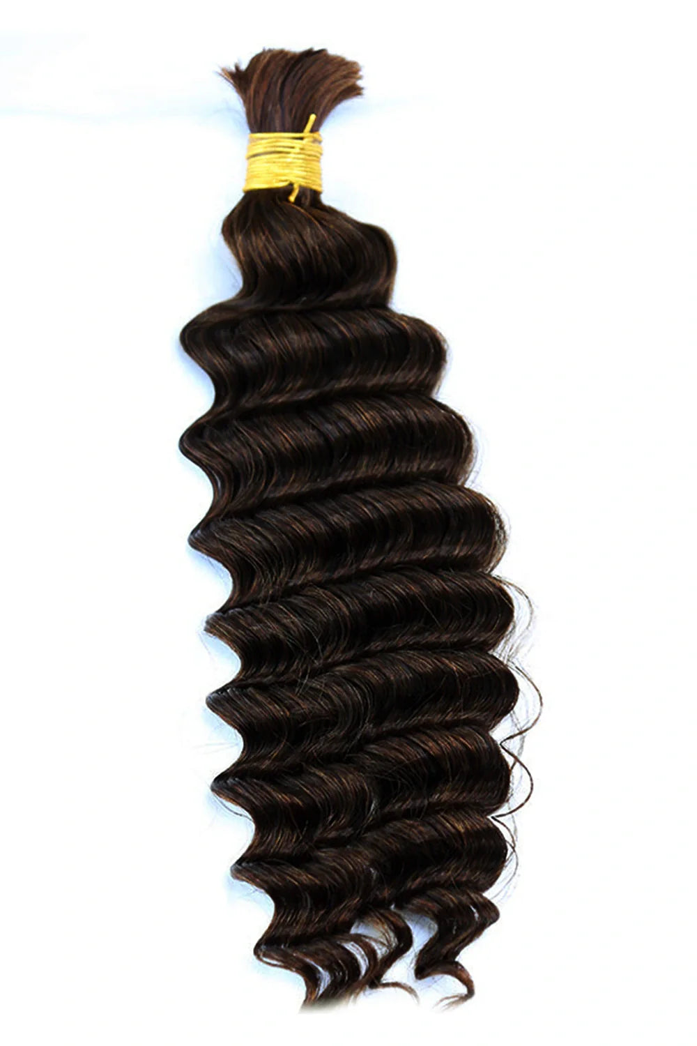 #2 Dark Brown Color Deep Wave Bulk Hair Extensions For Braiding