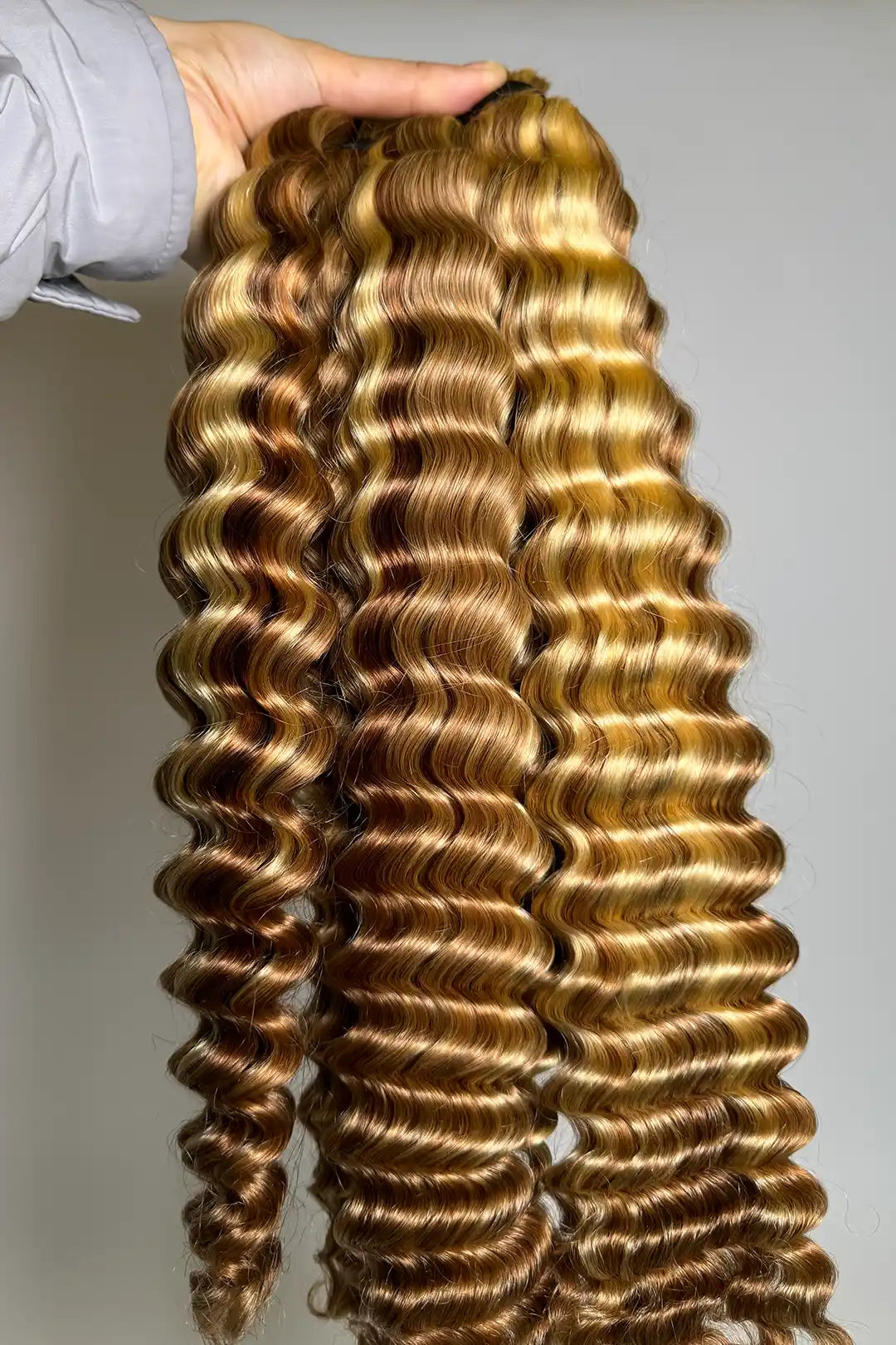 #27/30/613 Piano Color Deep Wave Bulk Hair for Braiding BU56