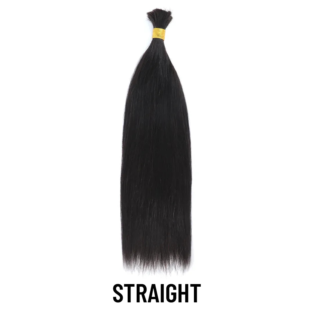Yghairs Double Drawn Bulk Hair Deal: 16inch - 22inch Natural Color
