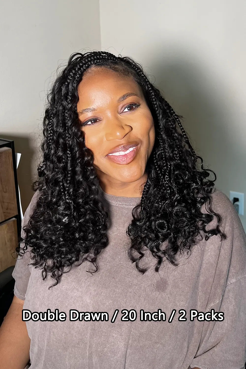 Double Drawn Deep Wave Bulk Human Hair For Braiding BU03