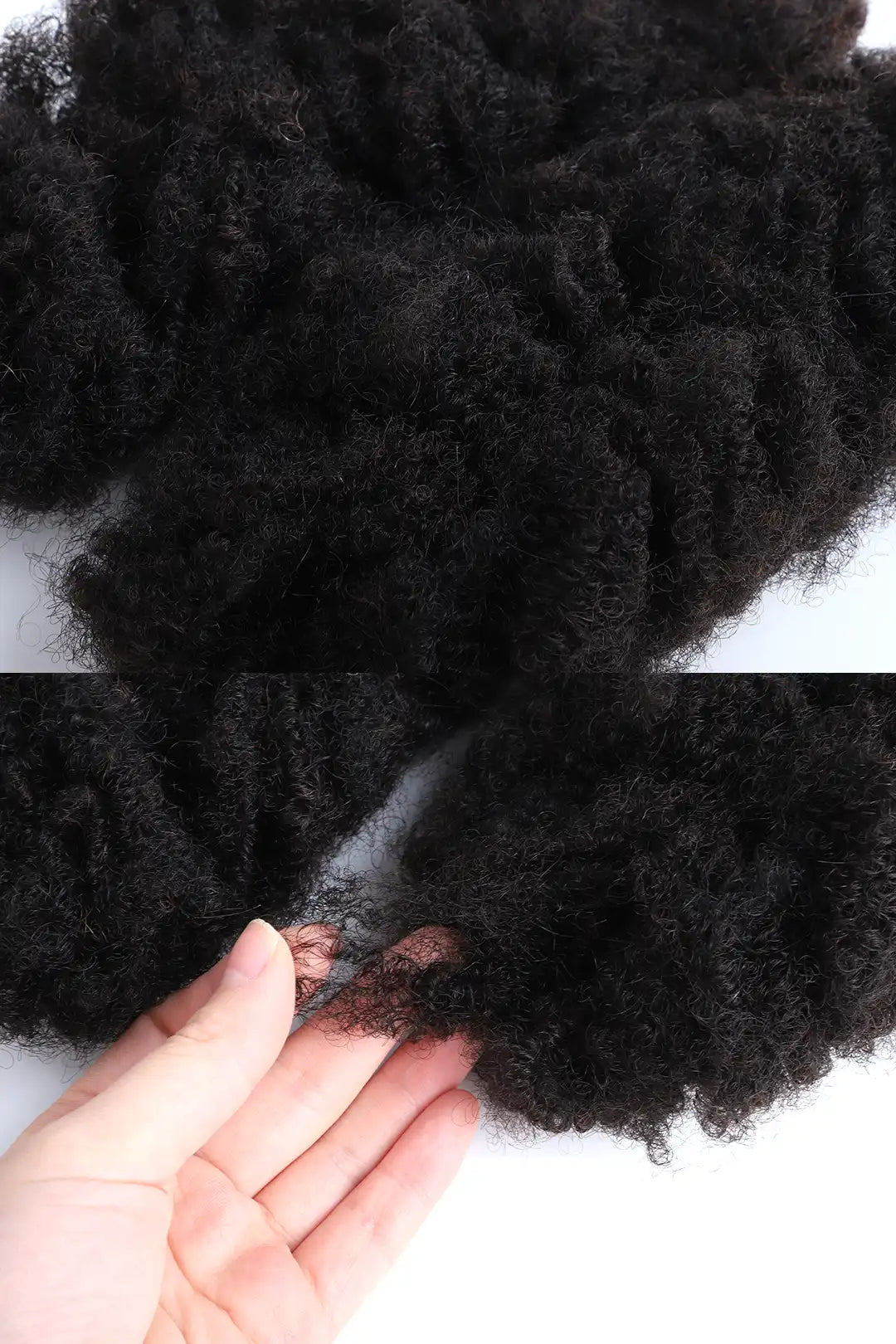Afro Kinky Bulk Hair for Dreadlocks Braiding Natural Black 50g Pack