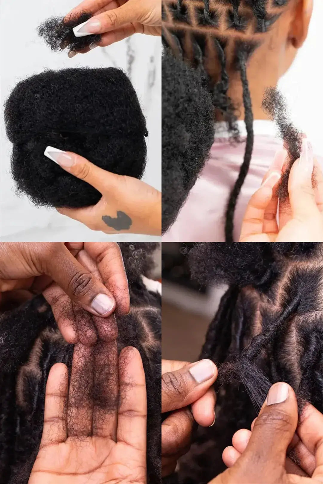 Afro Kinky Bulk Hair for Dreadlocks Braiding Natural Black 50g Pack