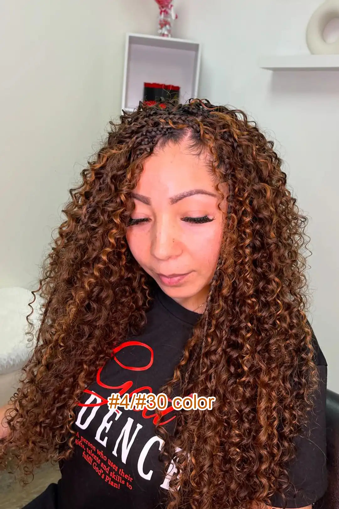 Bulk Hair Piano Color #4/#30 Deep Wave for Braiding BU29