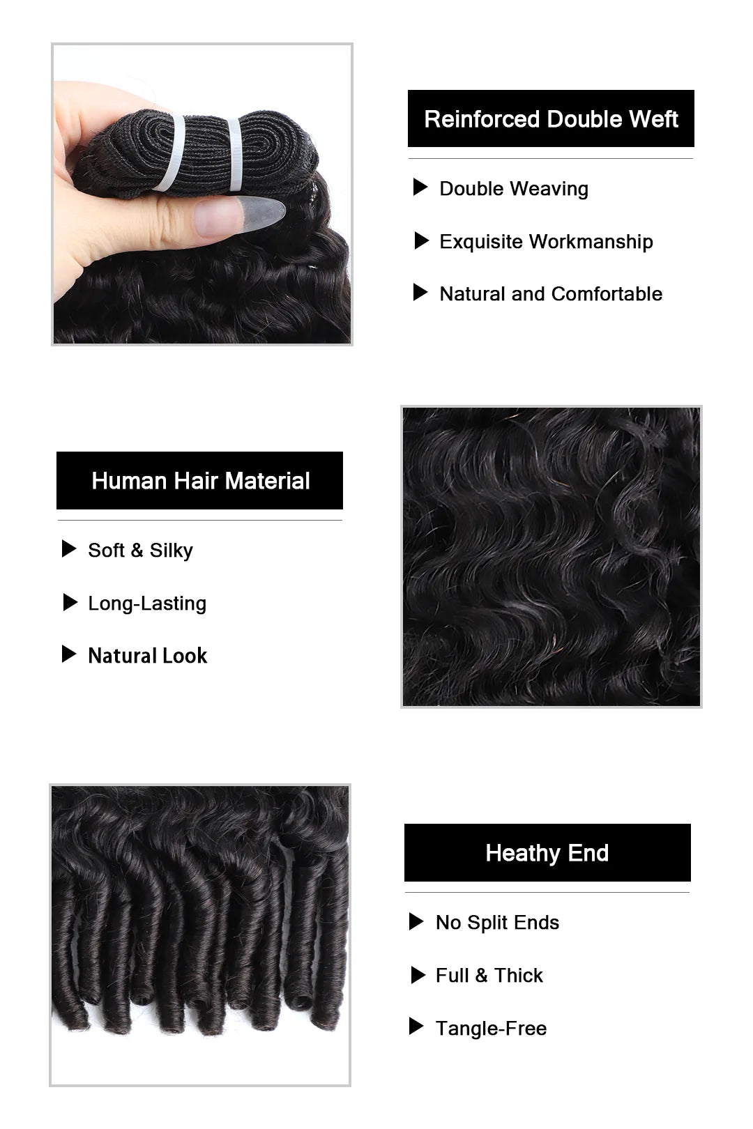 Burmese Curly with Spiral Curls Ends Bundle Cambodia Virgin Hair 12A 50% Density