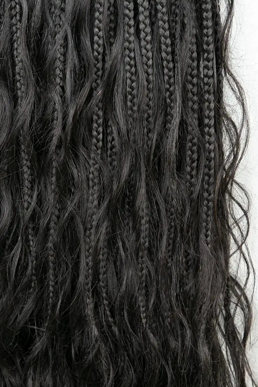 Crochet Mermaid Braids with Human Hair Curls Pre-Looped Loose Wave