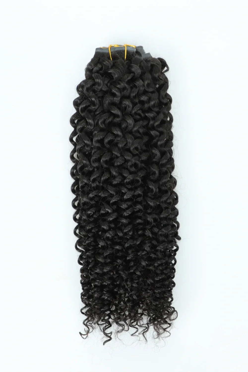 Curly Seamless Clip in Hair Extensions Natural Black 7 Pcs