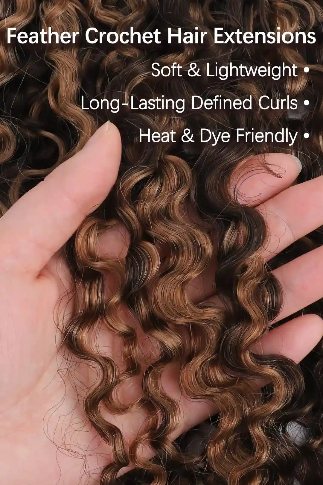 #4/30 Mixed Color Water Deep Wave Feather Crochet Human Hair