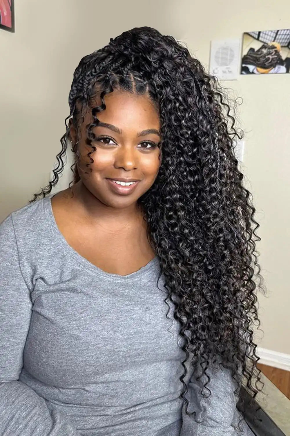 Single Drawn Spanish Curly Bulk Hair Extensions for Braiding