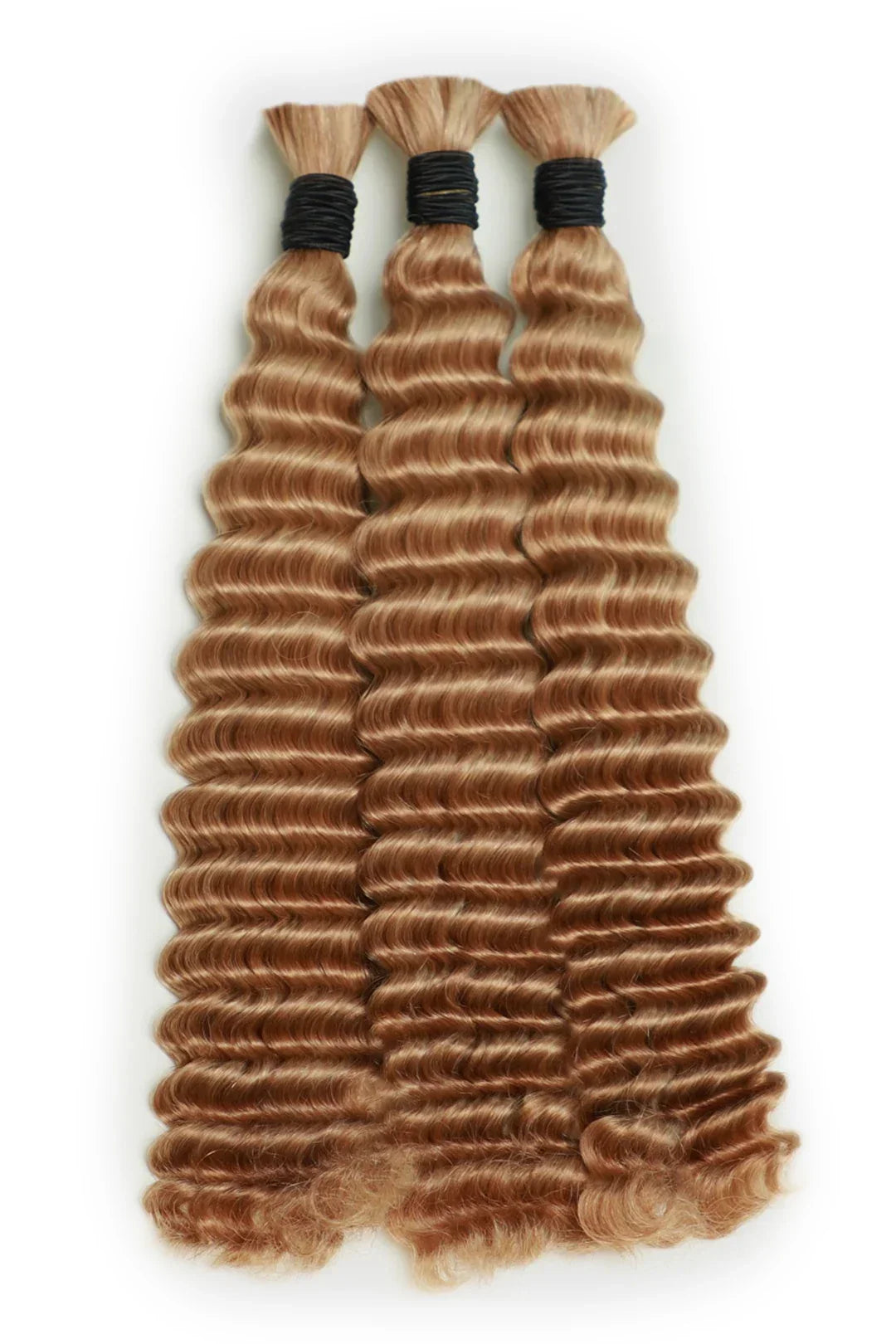 #27 Medium Blonde Bulk Hair For Braiding Deep Wave BU06