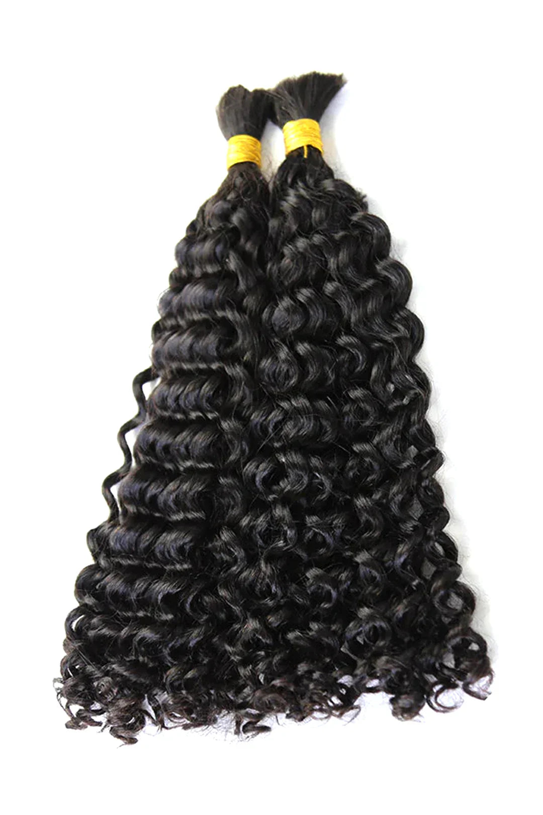 Single Drawn Water Wave Bulk Hair For Braiding Natural Black
