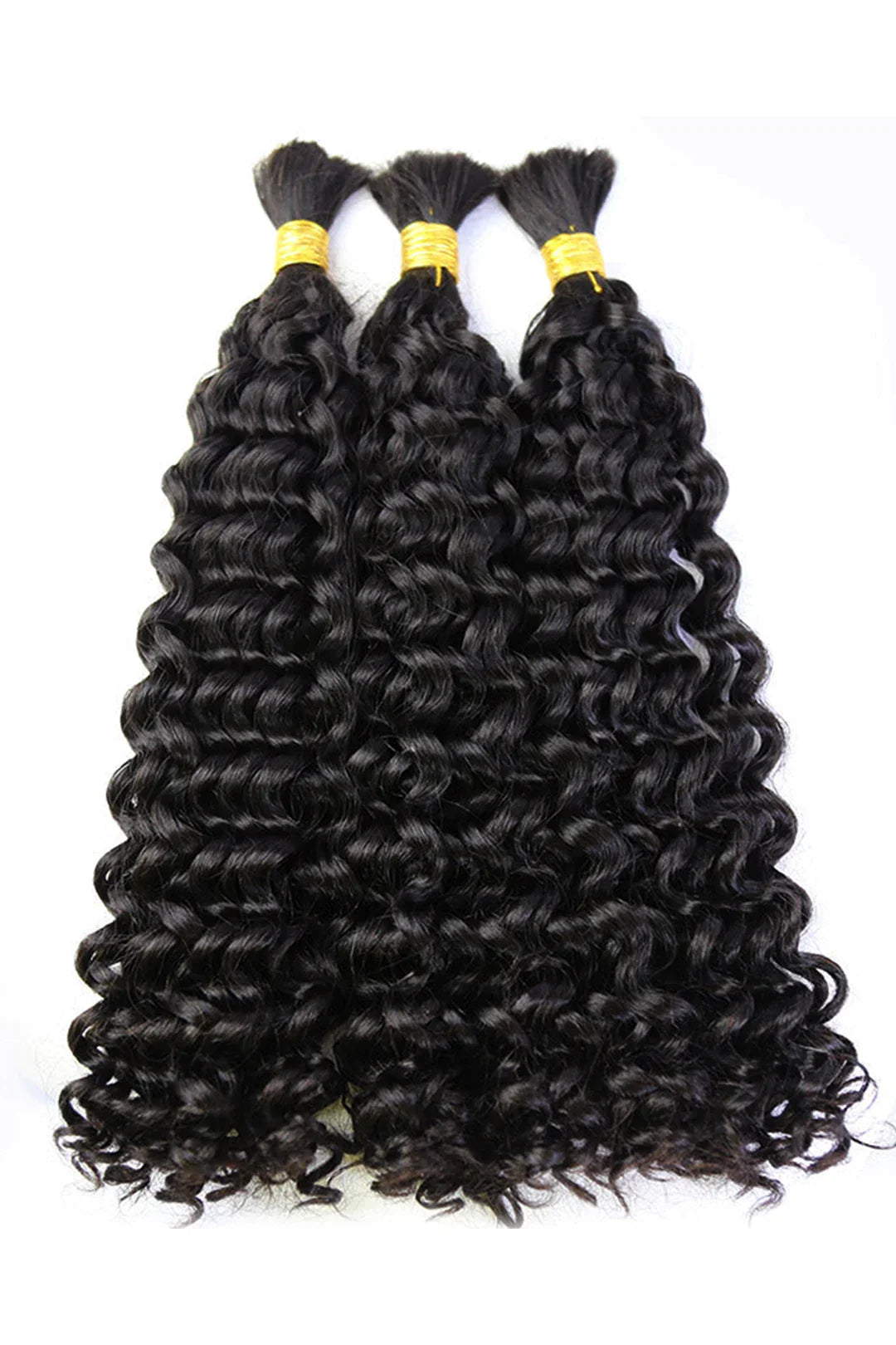 Double Drawn Water Wave Bulk Human Hair For Braiding