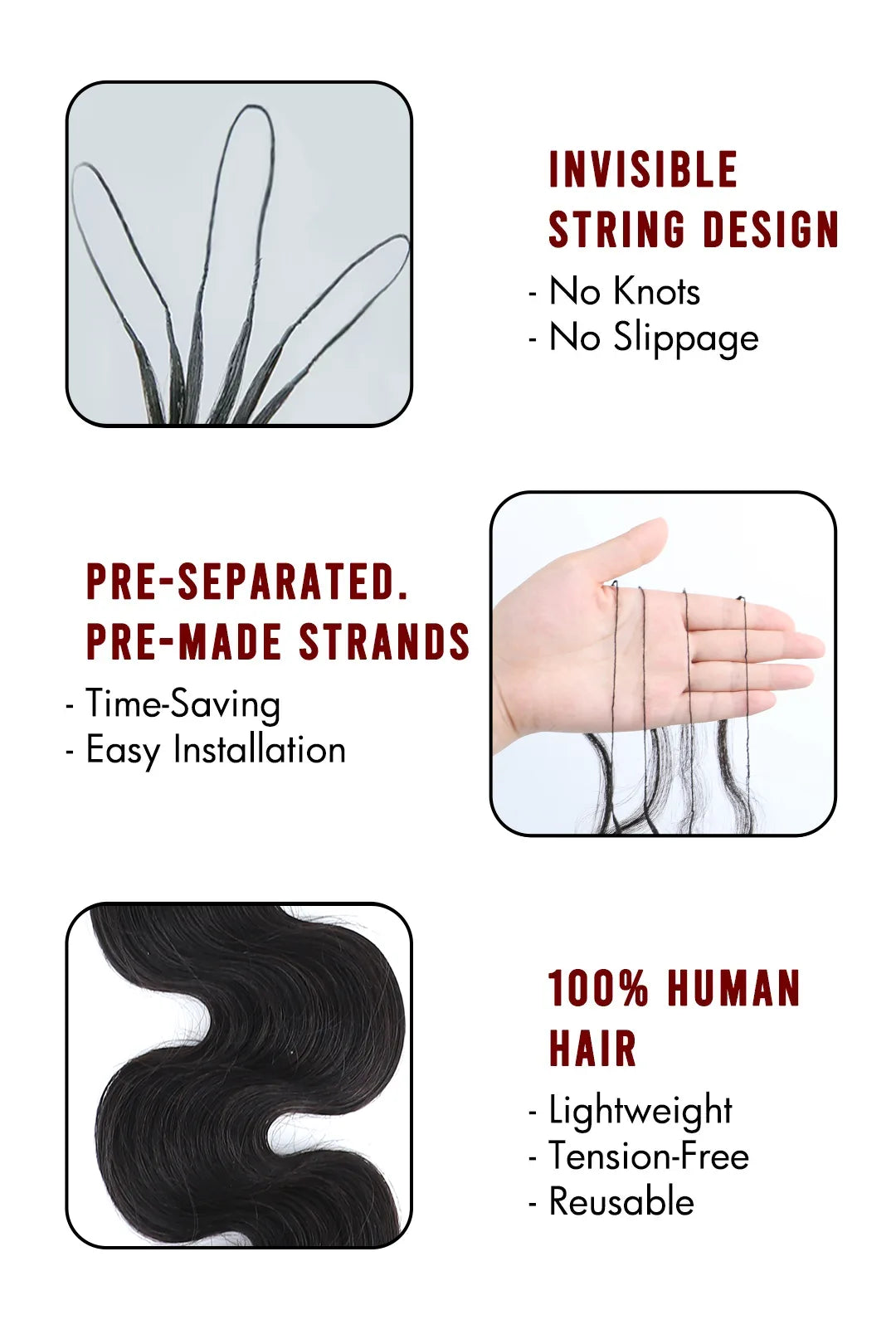 Braiding Feather Crochet Hair Body Wave