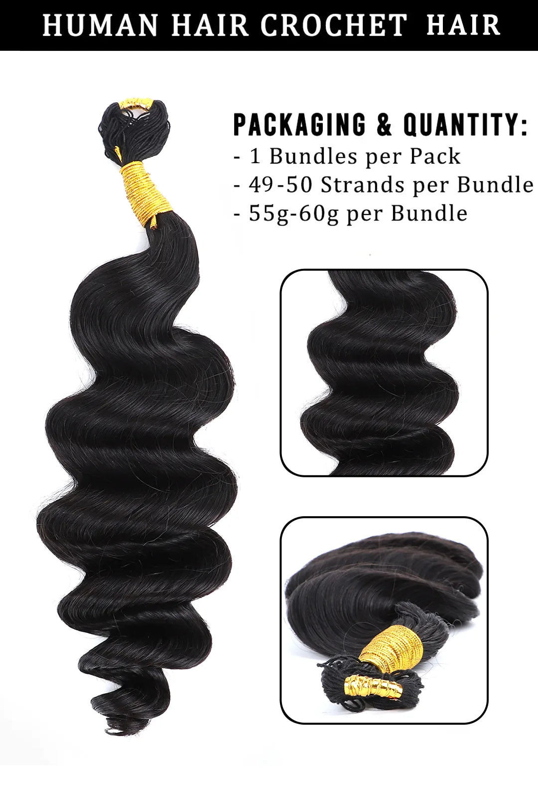 Braiding Feather Crochet Hair Loose Wave