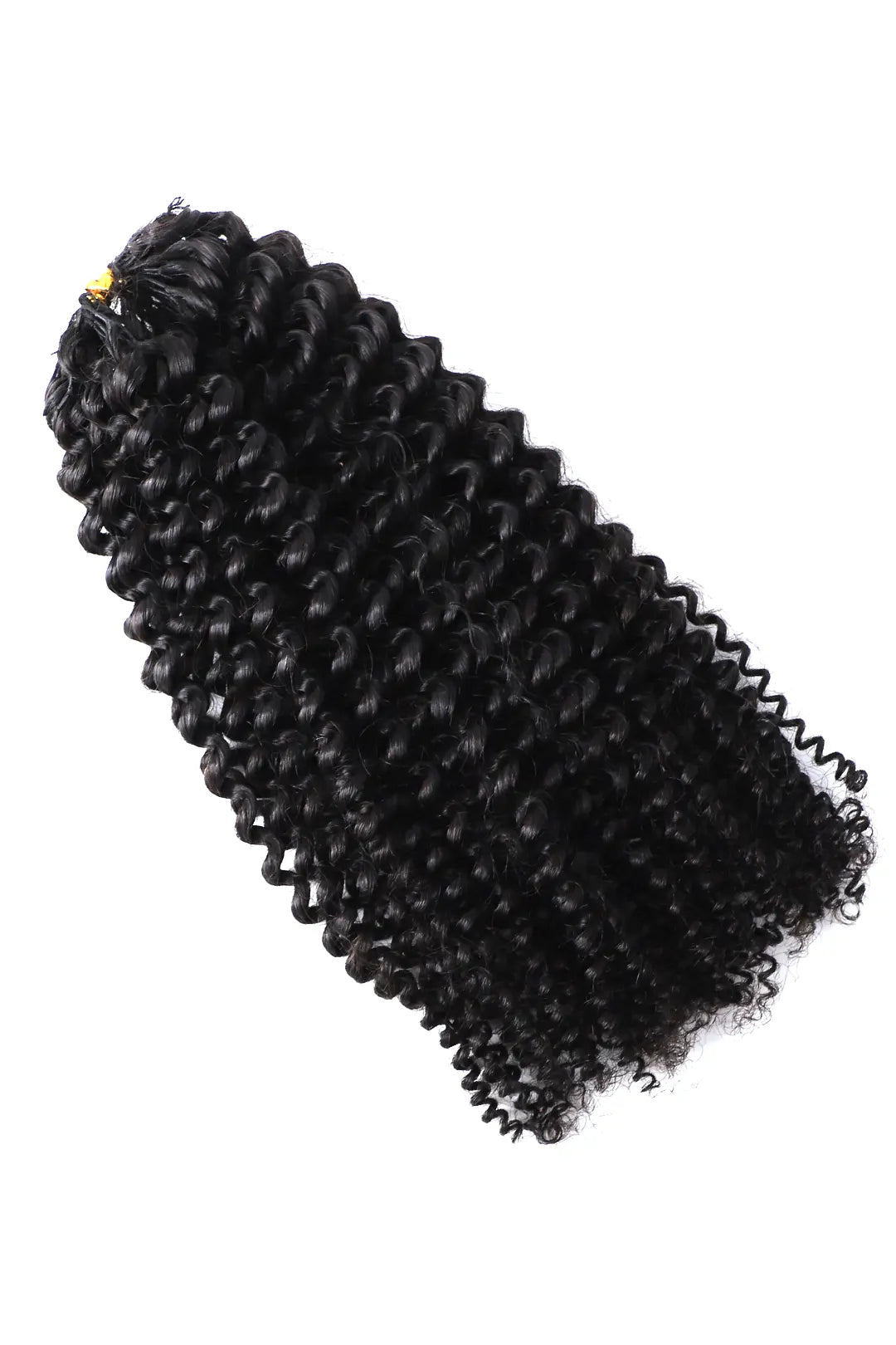 Double Drawn Feather Crochet Hair Extension Afro Kinky Curly Human Hair Double-Strand