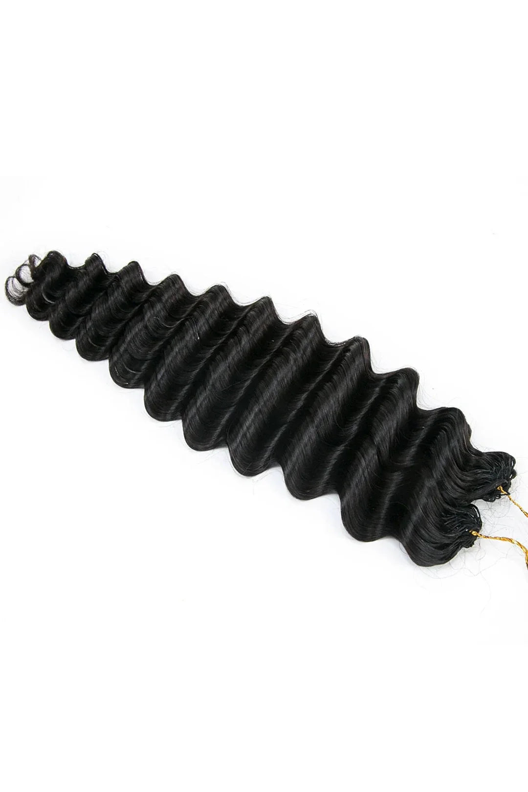Feather Crochet Hair Extension Deep Wave Human Hair Double-Strand