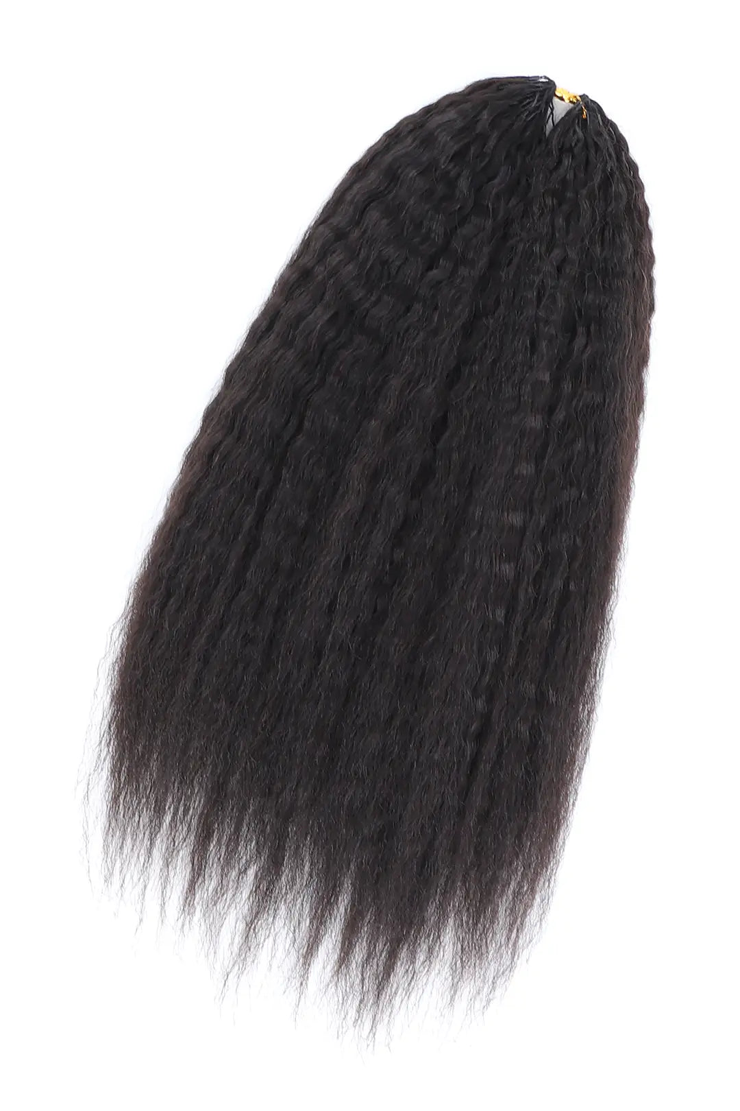 Feather Crochet Hair Extension Kinky Straight Human Hair Double-Strand 12