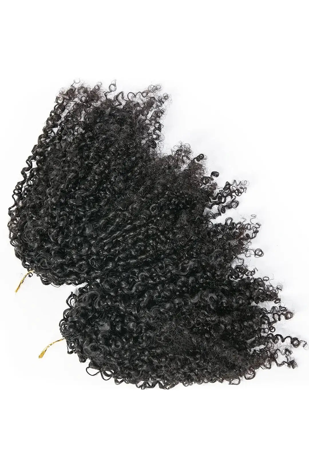 Feather Crochet Hair Extension Tight Curly Human Hair Double-Strand