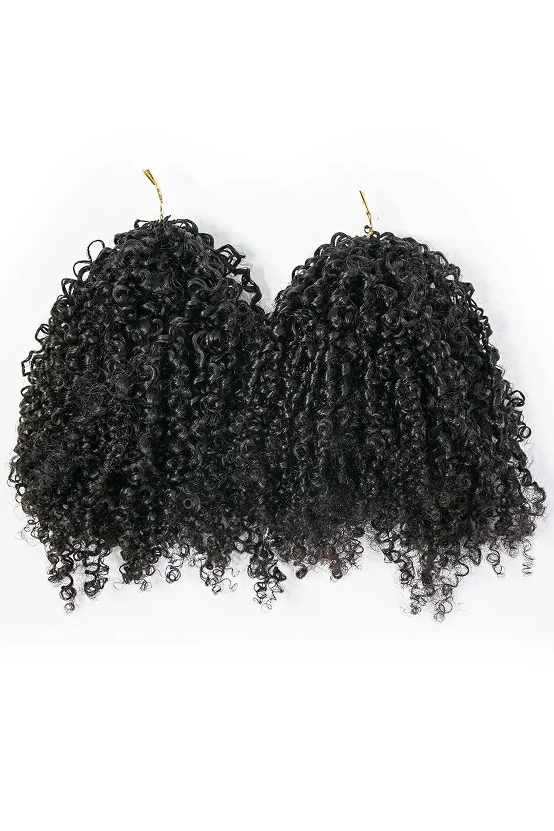 Feather Crochet Hair Extension Tight Curly Human Hair Double-Strand