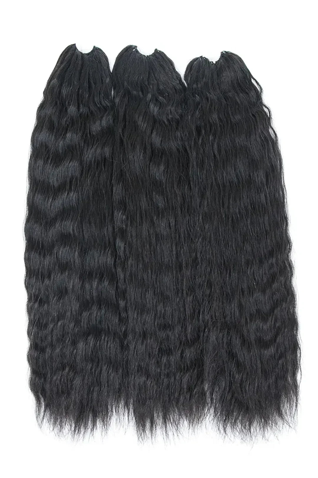 Double Drawn Feather Crochet Hair Extension Wet and Wavy Human Hair Double-Strand