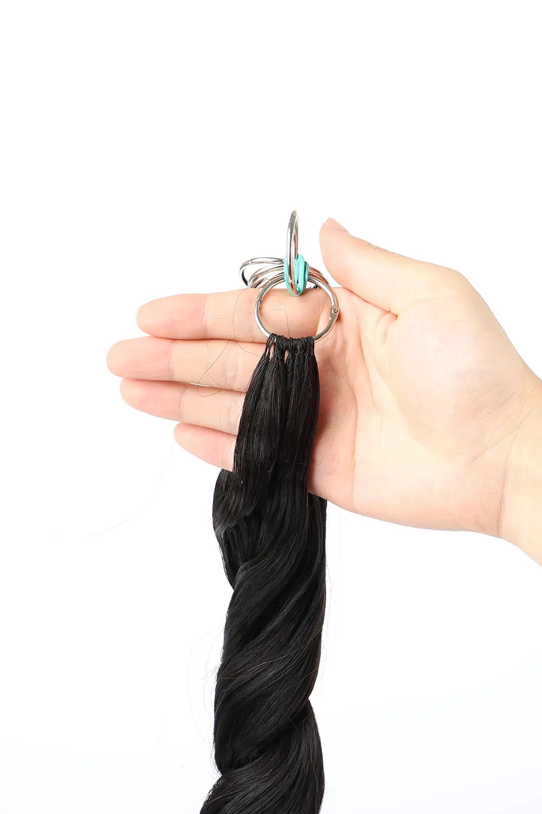 Handmade Feather Line Hair Extensions Loose Wave Single-Strand with Loop