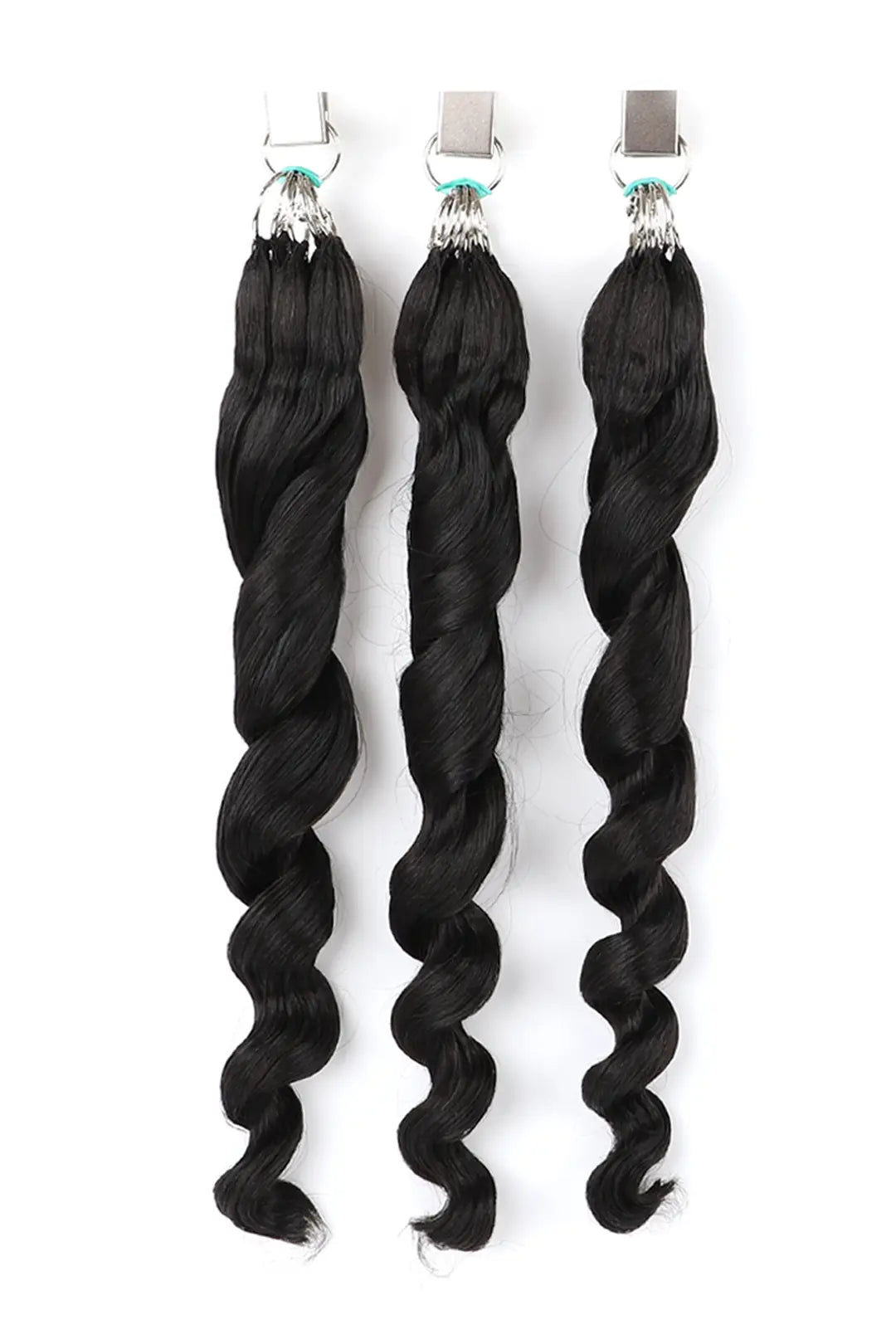 Handmade Feather Line Hair Extensions Loose Wave Single-Strand with Loop