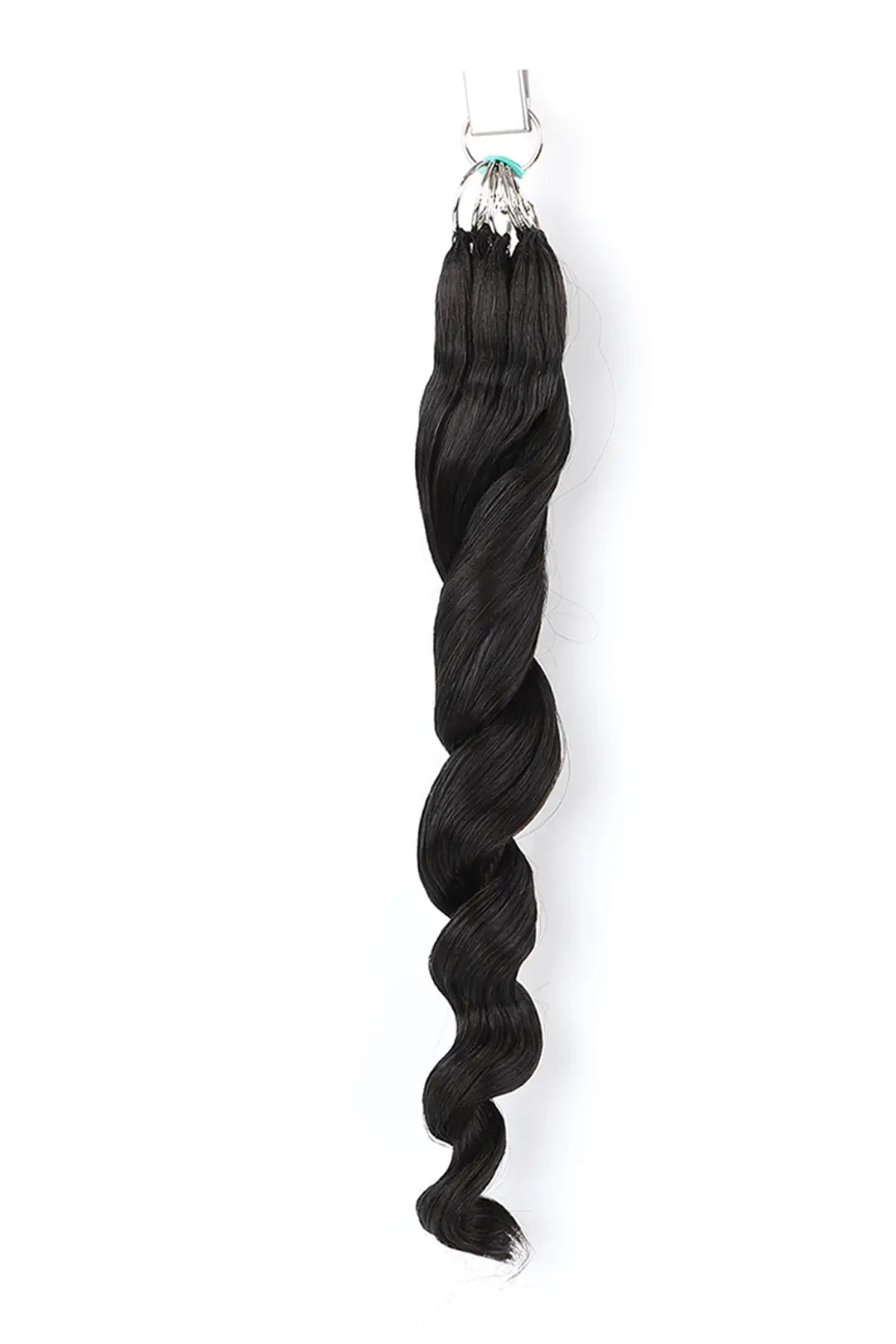 Handmade Feather Line Hair Extensions Loose Wave Single-Strand with Loop