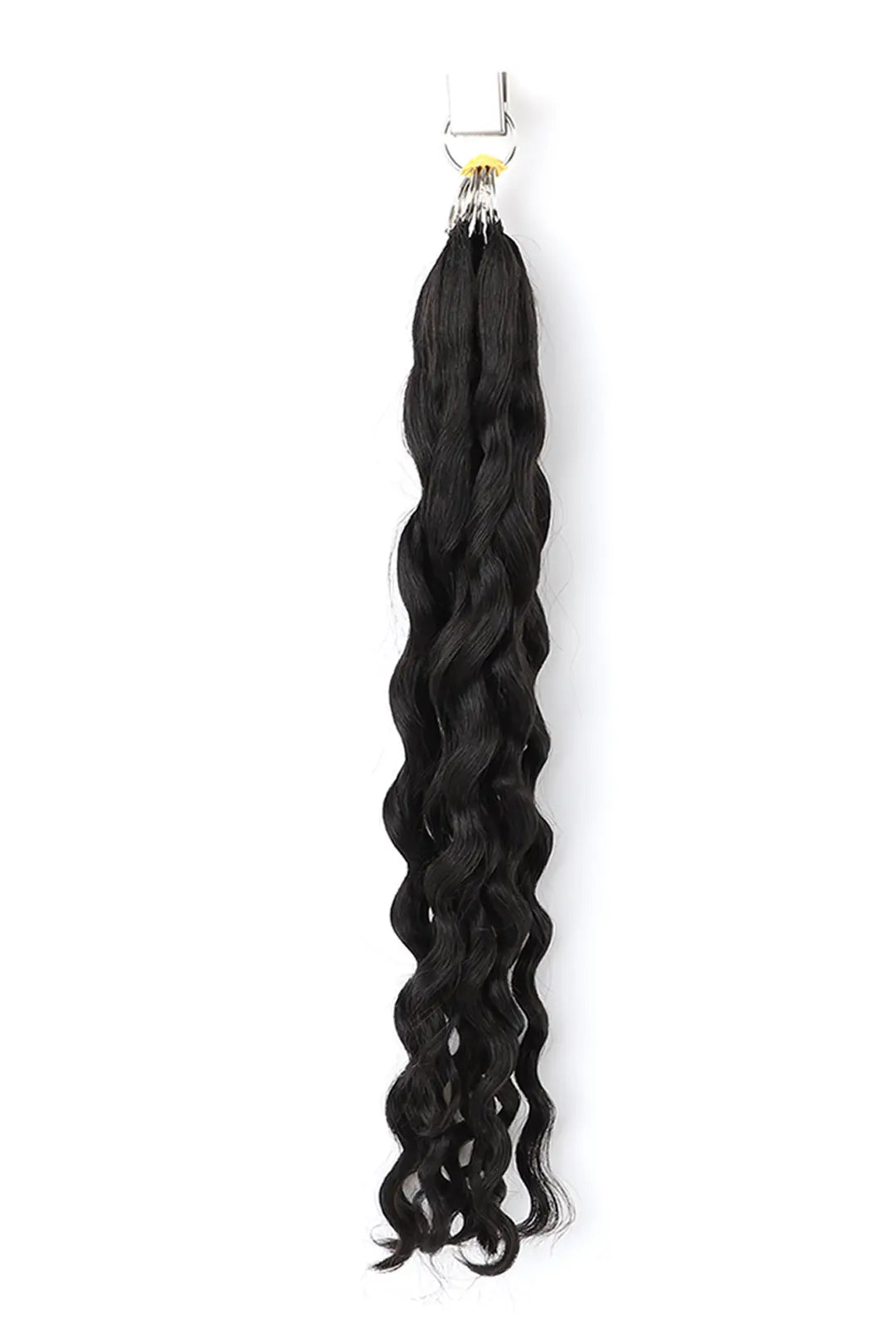 Handmade Feather Line Hair Extensions Water Wave Single-Strand with Loop