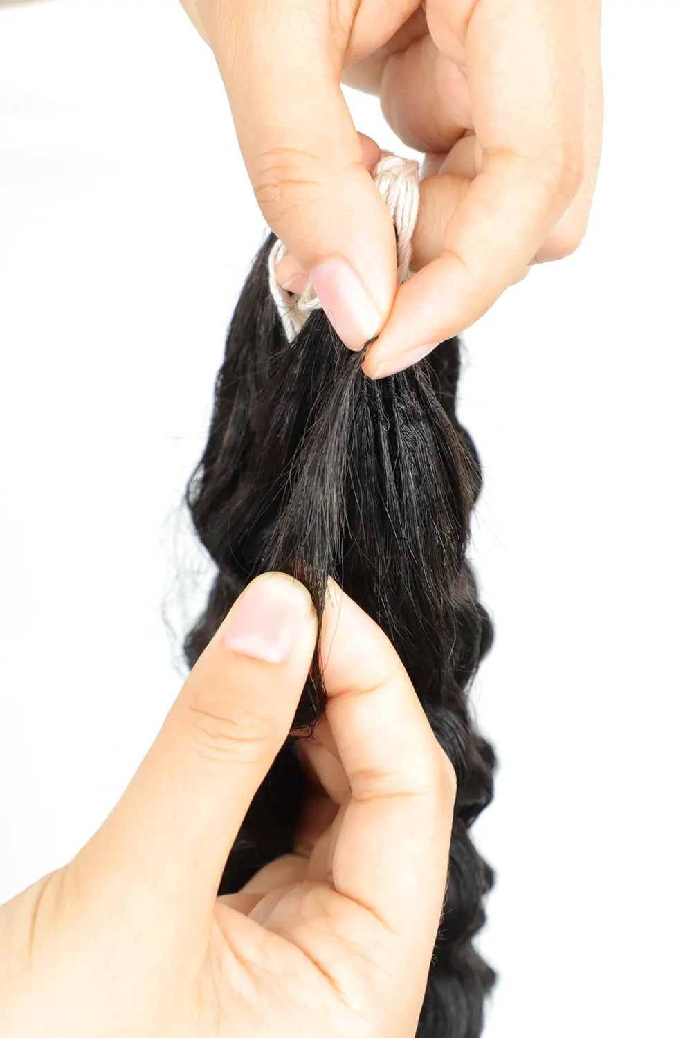 Handmade Loose Wave Hair Feather Extensions Brazilian Remy Hair 125 Strands