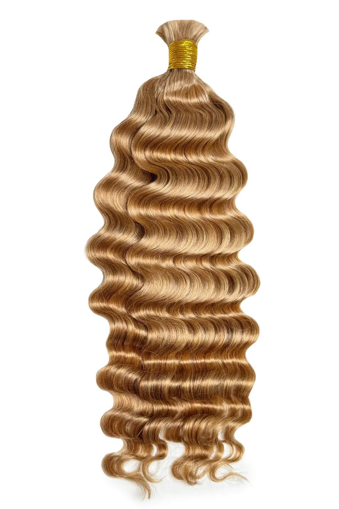 Double Drawn Medium Blonde Bulk Hair For Braiding Loose Deep Wave