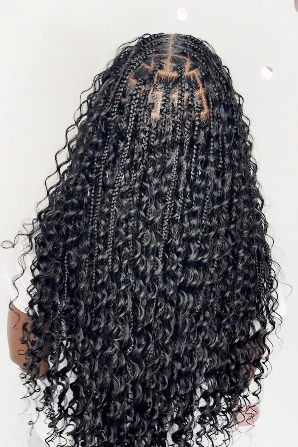 Single Drawn Water Wave Bulk Hair For Braiding Natural Black