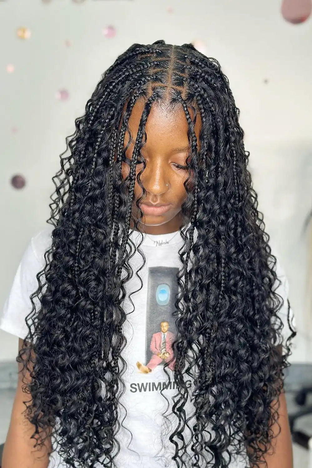 Single Drawn Water Wave Bulk Hair For Braiding Natural Black
