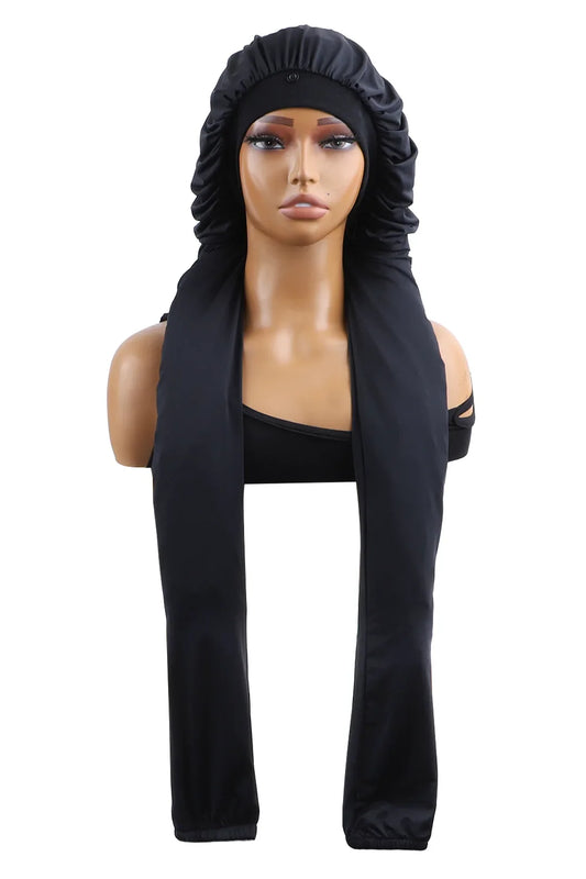 Pantyhose Sleeping Bonnet for Long Braids & Hair Elastic Satin Adjustable