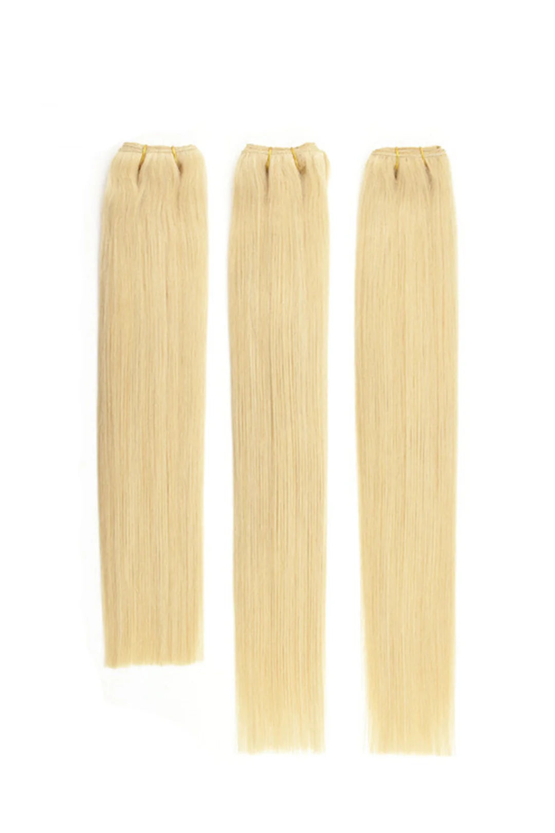 Platinum Blonde Bundles #60A Sew-in Extensions Straight Virgin Hair