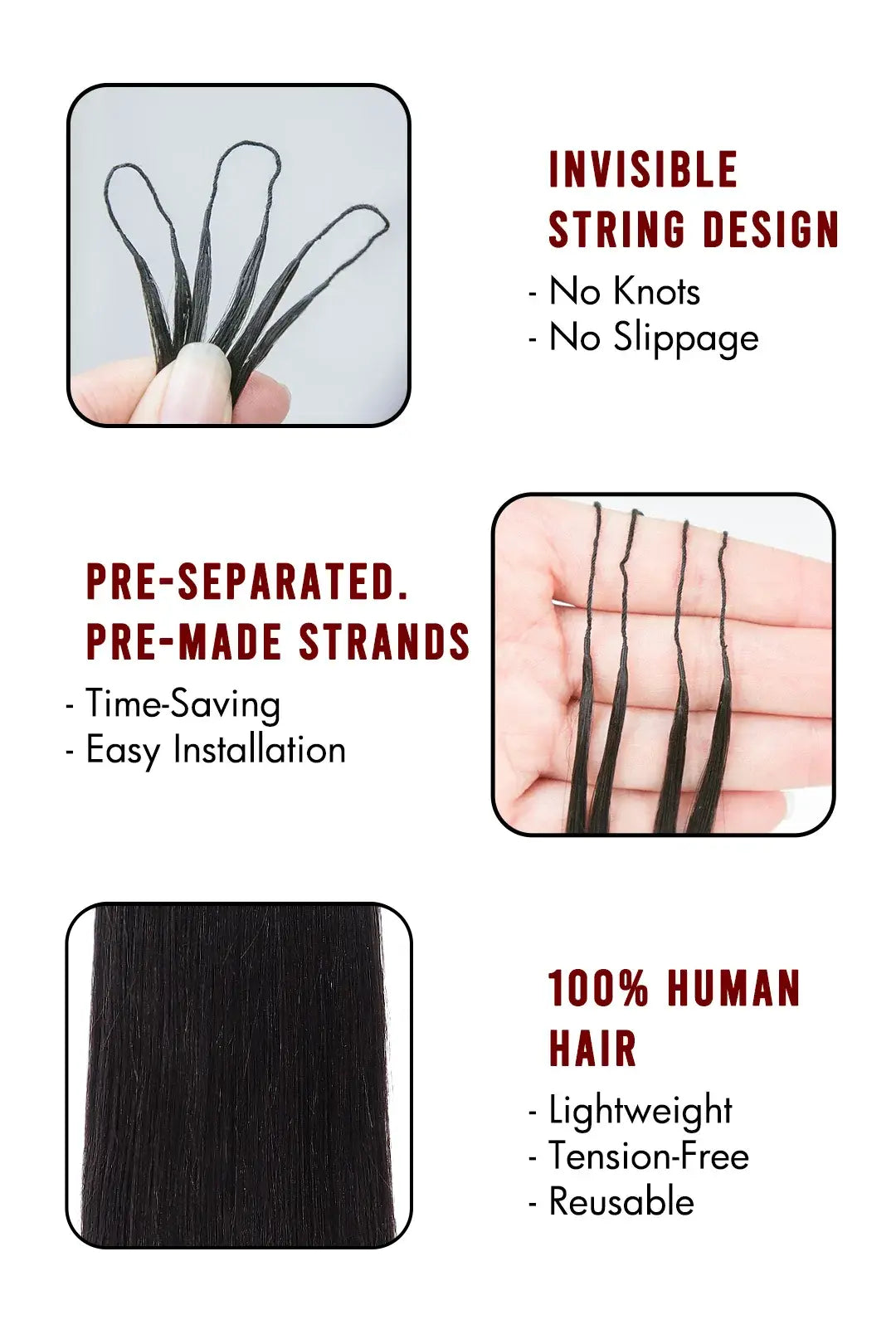 Product description of light yaki straight feather crochet hair extension human hair