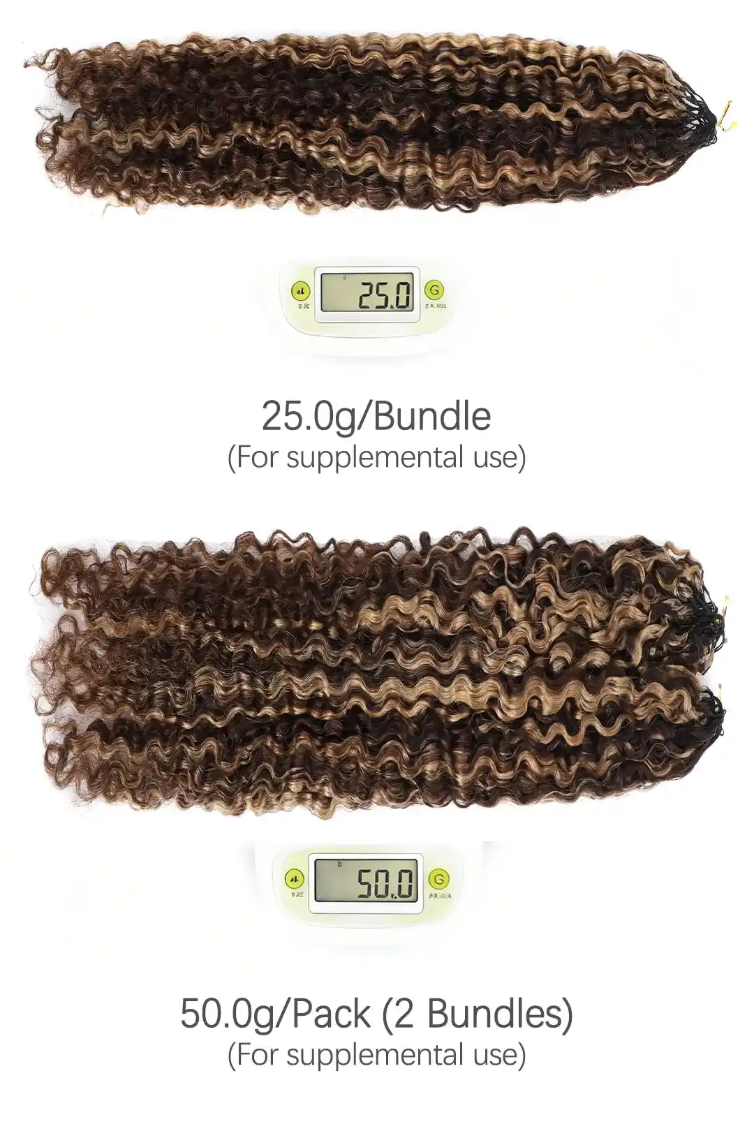 #4/27 Mixed Color Water Deep Wave Feather Crochet Human Hair