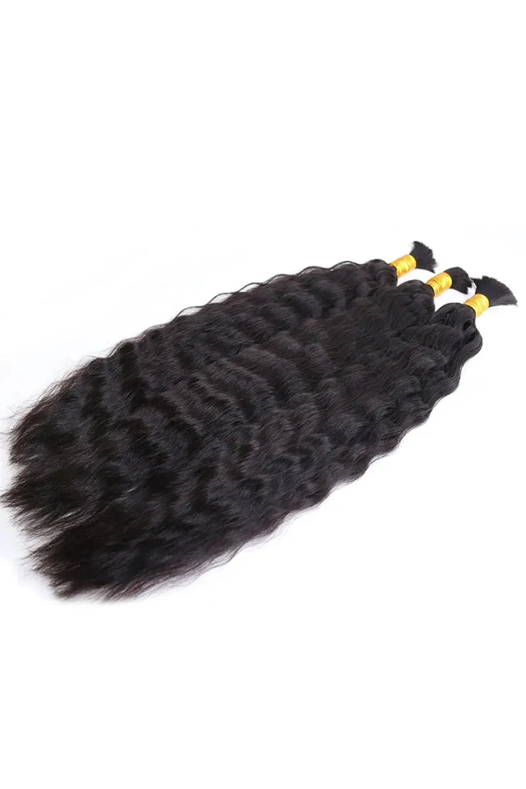 Wet & Wave Bulk Human Hair For Braiding Natural Black BU27 4
