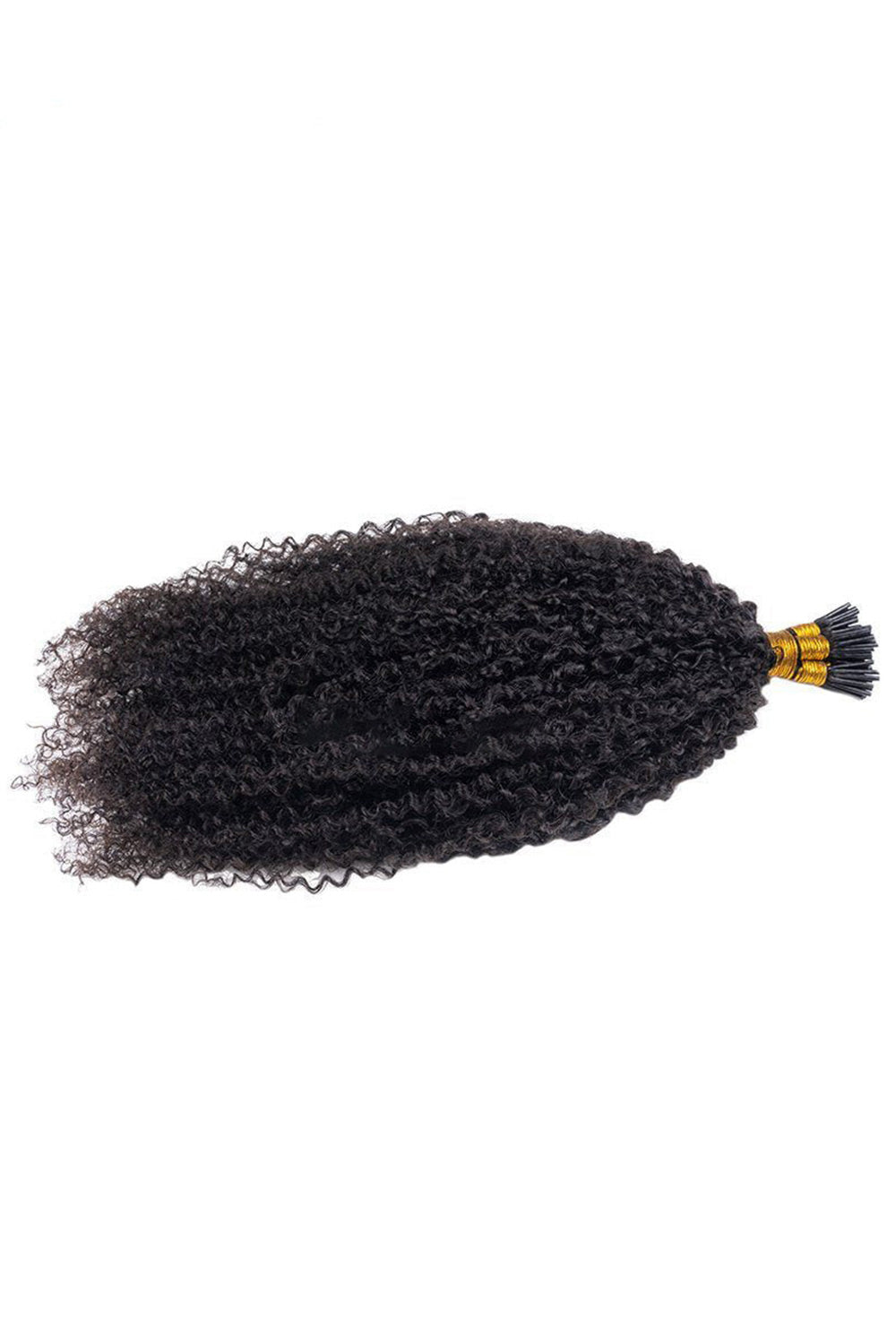 I Tip Black Hair Kinky Curly Remy Human Hair Extensions