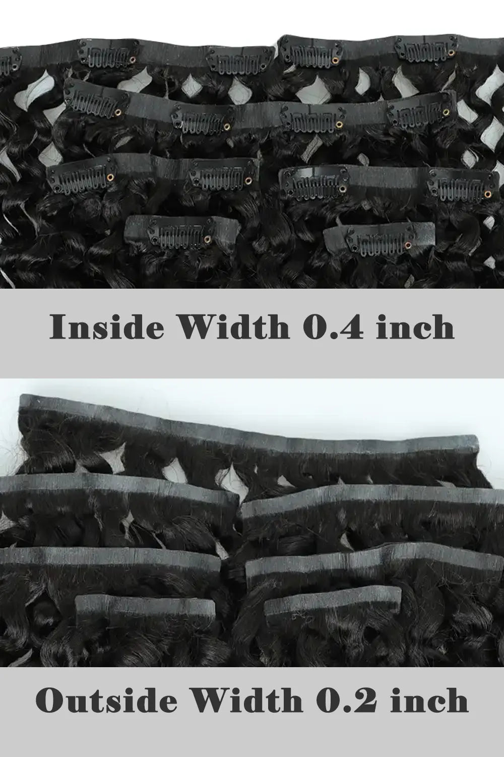 Light YaKi Seamless Clip in Hair Extensions Natural Black 7 Pcs