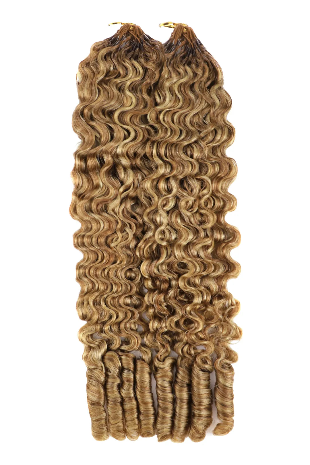 #27/30/613 Mixed Color Burmese Curly with Spiral Curls Crochet Miracle Knots Hair