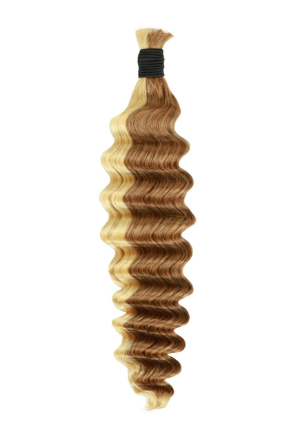 #27/#613 Piano Color Deep Wave Bulk Hair for Braiding BU25