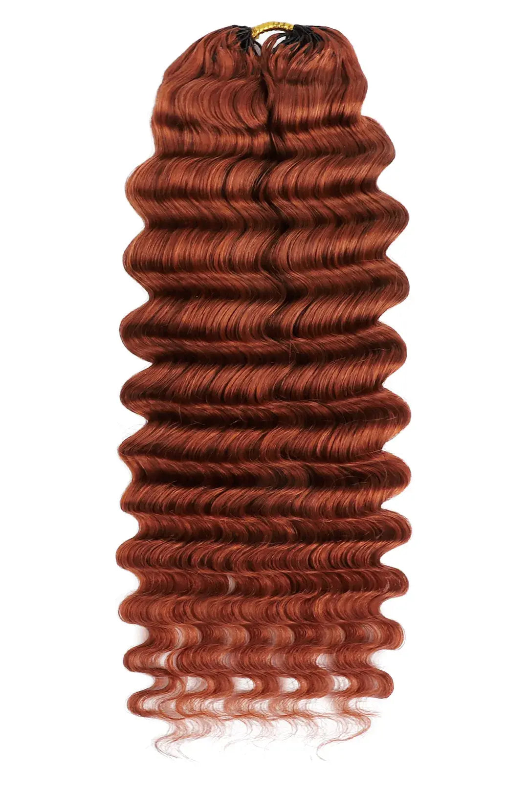 350# Ginger Deep Wave Feather Crochet Miracle Knots Human Hair