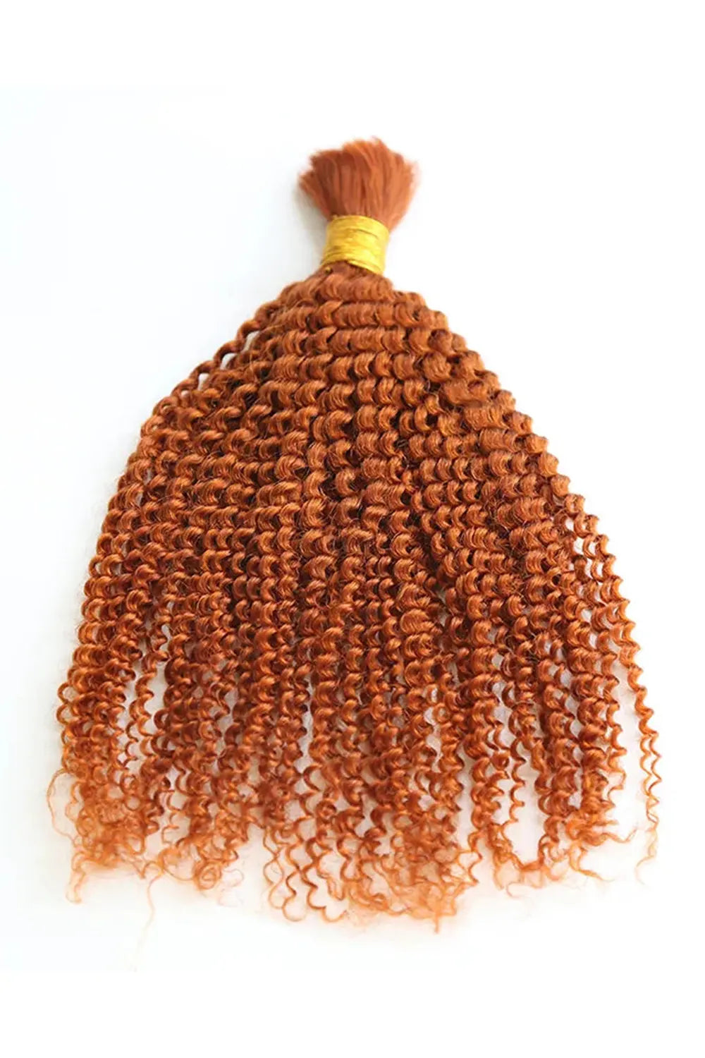 Ginger Kinky Curly Bulk Human Hair For Braiding 