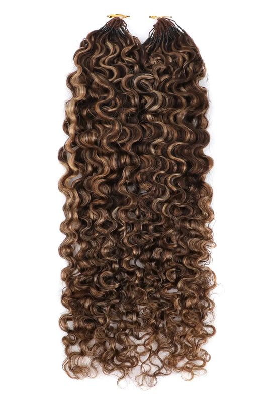 #4A/27/30 Mixed Color Water Deep Wave Crochet Hair for Miracle Knots