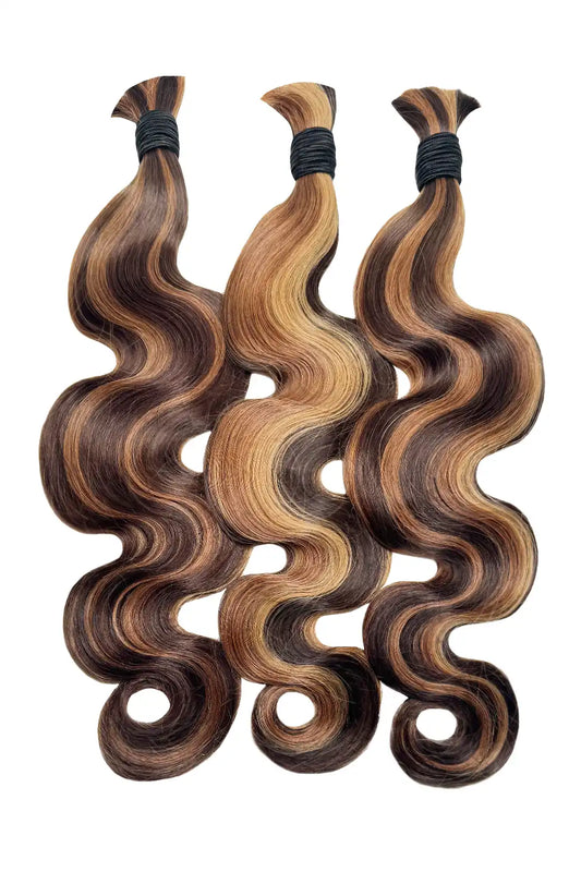 #4A/27/30 Piano Color Body Wave Bulk Hair for Braiding BU54