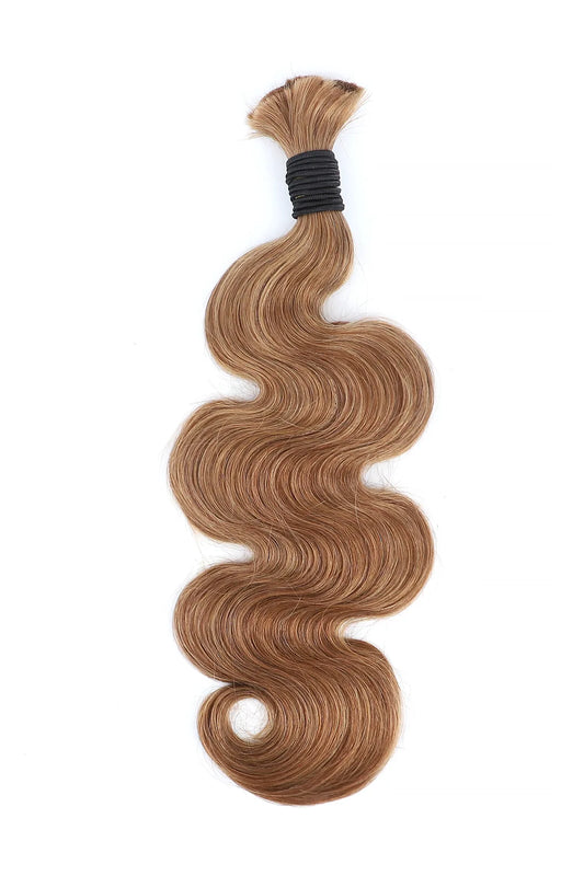 #8 Color Light Blonde Body Wave Bulk Human Hair for Braiding
