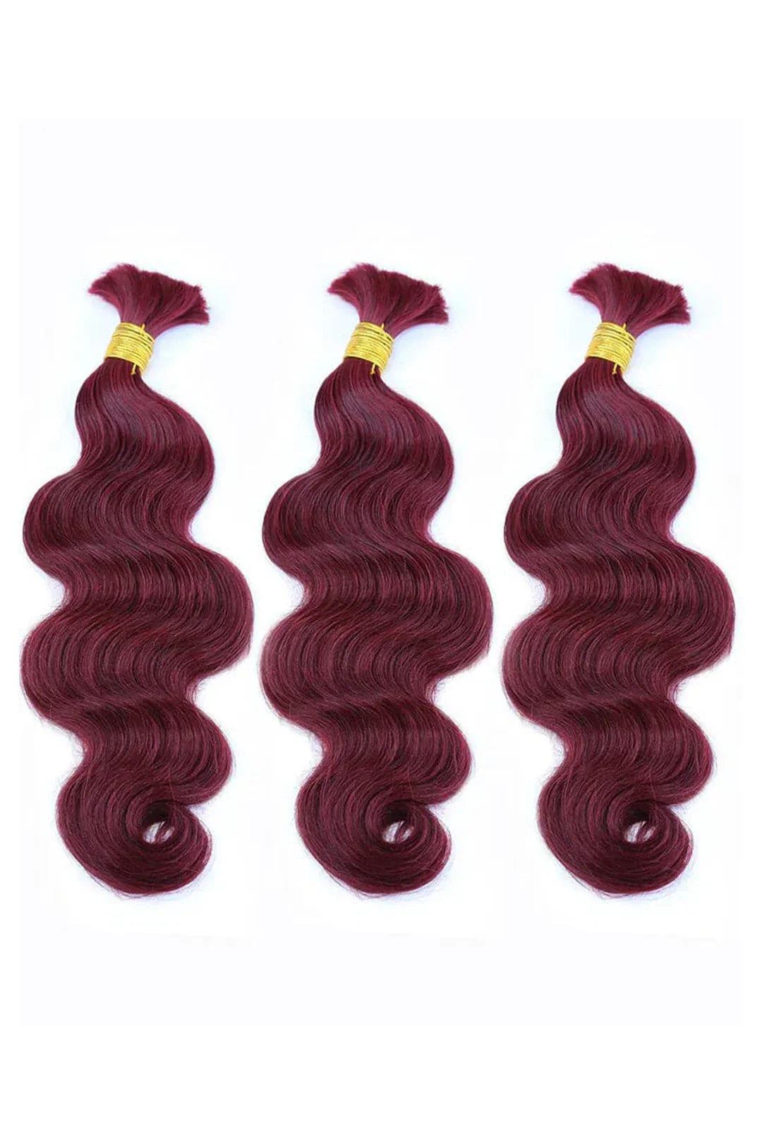 Burgundy 99J Body Wave Bulk Human Hair For Braiding BU28 1