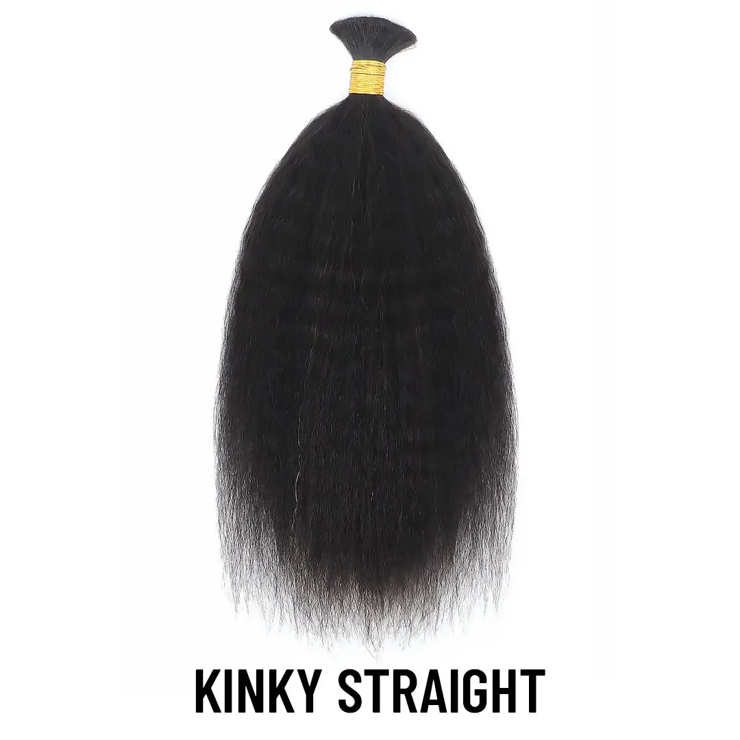Yghairs Double Drawn Bulk Hair Deal: 16inch - 22inch Natural Color