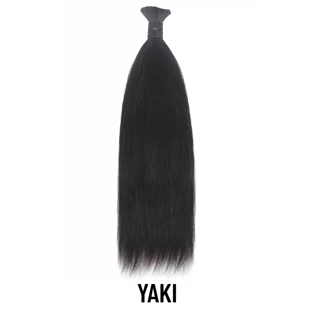 Yghairs Double Drawn Bulk Hair Deal: 16inch - 22inch Natural Color