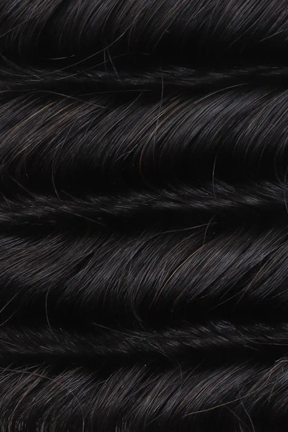 Handmade Feather Line Hair Extensions Loose Deep Wave Single-Strand with Loop